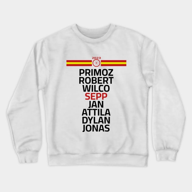 Sepp Kuss Team Victory La Vuelta 2023 Crewneck Sweatshirt by p3p3ncil